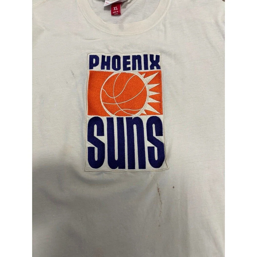 Vintage Mitchell and Ness Phoenix Suns Shirt Mens Tag XL Fits Large White